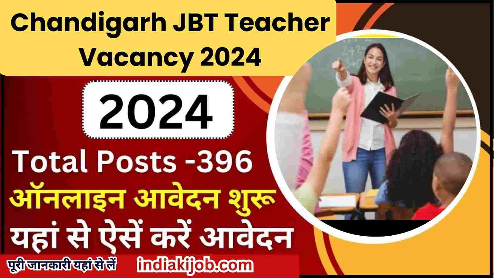 Chandigarh JBT Teacher Vacancy 2024